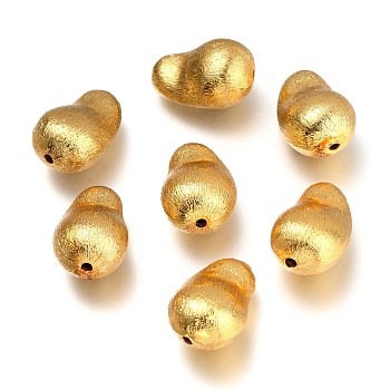 Brass Beads, Twist Oval, Golden, 19~20x13x11mm, Hole: 1.6~1.8mm