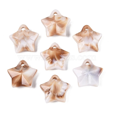 Two Tone Opaque Plastic Pendants(KY-N025-51)-1