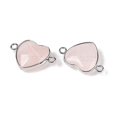 Natural Rose Quartz Love Heart Pendants(G-T138-205H-P)-2