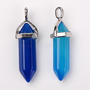 Natural Agate Double Terminated Pointed Pendants(G-F295-05G)-2