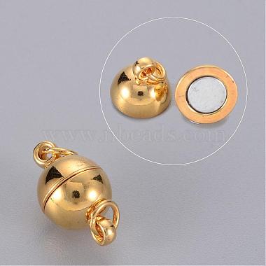 Brass Magnetic Clasps with Loops(X-KK-MC020-G-NF)-2