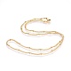 304 de acero inoxidable collares de cadena de malla(NJEW-F248-10B-G)-1