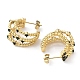 Real 18K Gold Plated 304 Stainless Steel Stud Earrings with Rhinestone(EJEW-L267-004G-02)-2