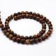 Frosted Natural Tiger Eye Beads Strands(G-F364-18-6mm)-2