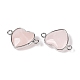 Natural Rose Quartz Love Heart Pendants(G-T138-205H-P)-2