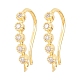 Brass Rhinestone Earring Hooks(KK-C261-01A-G)-1