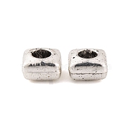 Tibetan Style Alloy Beads, Lead Free & Cadmium Free, Square, Antique Silver, 5x5x3mm, Hole: 2mm, 2857pcs/1000g(FIND-S230-13AS)