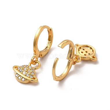 Rack Plating Brass Micro Pave Cubic Zirconia Leverback Earrings(EJEW-P221-35G)-2