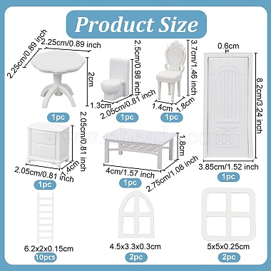 20個 9 スタイル プラスチック家具 ドールハウス ホームデコレーション(DJEW-OC0001-45)-2