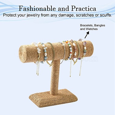 T Bar Straw Rope Bracelet/Bangle Display Stands(BDIS-N019-03)-3