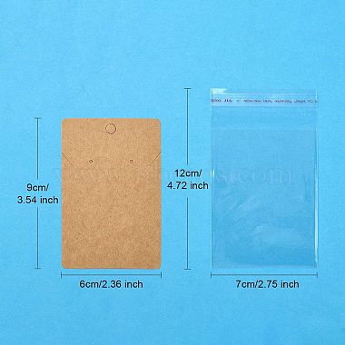 30Pcs Rectangle Paper One Pair Earring Display Cards with Hanging Hole(DIY-YW0008-55B)-3