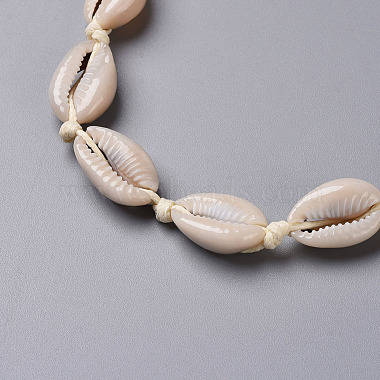 Cowrie Shell Choker Necklaces(NJEW-JN02388-01)-2