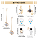 Anattasoul 4 paires 4 style spaceman & moon & star alliage émail boucles d'oreilles ensemble(EJEW-AN0001-42)-2