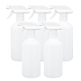 500ml White Plastic Trigger Spray Bottles with Adjustable Nozzle Empty Mist Spray Bottles for Cleaning Plant Flowers Home Garden, White, 20.5x9x7cm, Capacity: 500ml
