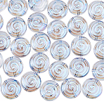 50Pcs Eletroplate Glass Beads, AB Color, Shell Shape, Steel Blue, 12x6mm, Hole: 1mm(GLAA-HS0001-09C)
