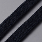 Flat Polycotton Hollow Cord, Shoeslace Making, Clothes Accessories, Prussian Blue, 3/8 inch(10mm), about 27.34 Yards(25m)/Bundle(OCOR-WH0078-81C-04)