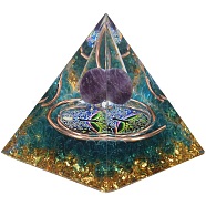 Crystal Epoxy Display Decorations, Solid Triangle, 50x50x52mm(DJEW-WH0034-26A)