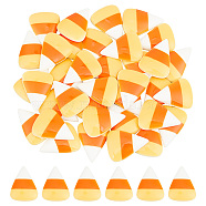 40Pcs Halloween Resin Cabochons, Candy Corn, Orange, 26x20x4.5mm(CRES-HY0001-07)