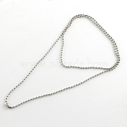 304 Stainless Steel Ball Chain Necklace Making, Stainless Steel Color, 27.5 inch(69.9cm)x2.4mm(X-NJEW-R225-06)