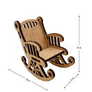 Unfinished Wooden Chair, for DIY Hand Painting Crafts, Christmas Tabletop Ornament, Tan, 9x4.5x8cm(WOCR-PW0002-29A)