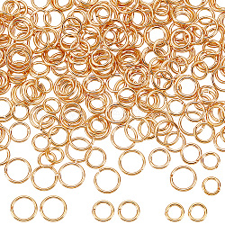 300Pcs 3 Styles Brass Open Jump Rings, Long-Lasting Plated, Round Ring, Real 18K Gold Plated, 21 Gauge, 4.5~6x0.7mm, Inner Diameter: 3.1~4.6mm, 100pcs/style(KK-BBC0008-74)