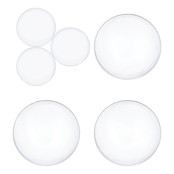 Olycraft 6Pcs 2 Style Door Knob Wall Shield Transparent Round Soft Rubber Wall Protector, Clear, 41x8mm, 78.5x7mm, 3pcs/style, 6pcs/set