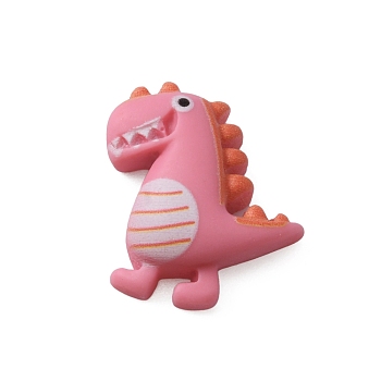 Opaque Resin Cabochons, Dinosaur, Pink, 24x19x6mm