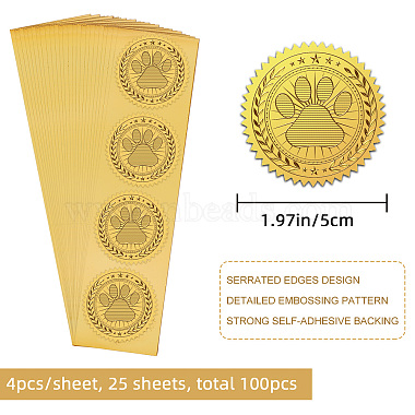 Self Adhesive Gold Foil Embossed Stickers(DIY-WH0211-389)-2