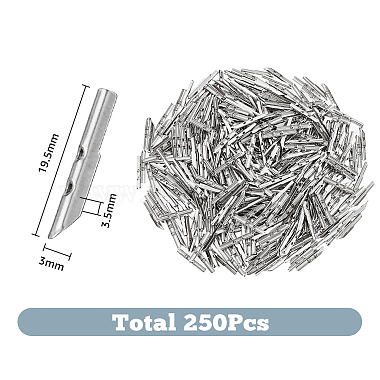 300Pcs Iron Folding Crimp Ends(STAS-FH0001-86)-2