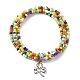 bracelets de chaîne multi-boucles en perles de rocaille de verre(BJEW-TA00339-03)-1