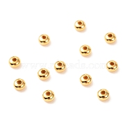 Brass Beads, Long-Lasting Plated, Rondelle, Real 18K Gold Plated, 3x2mm, Hole: 0.9mm(KK-F824-102G)
