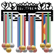 Iron Medal Holder, Medals Display Hanger Rack, Medal Holder Frame, with Screws, Rectangle, Gymnastics, Heart, 150x400mm, Hole: 5mm(AJEW-WH0420-002)
