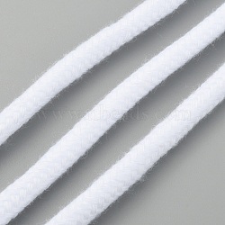 Polycotton Soft Drawstring Rope Replacement, Drawstring Cord, for Coats, Pants, Shorts, White, 6mm(OCOR-WH0078-15B)