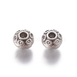 Tibetan Silver Spacer Beads, Cadmium Free & Nickel Free & Lead Free, Antique Silver, 7x5mm, Hole: 2.5mm(LF0713Y-NF)