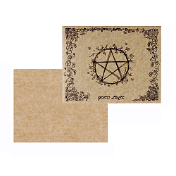 Pentagram Pattern Tarot Card Theme Paper Greeting Card, Sky Pad for Divination, Rectangle, 114x89mm, 12 sheets/bag(WICR-PW0008-06A)