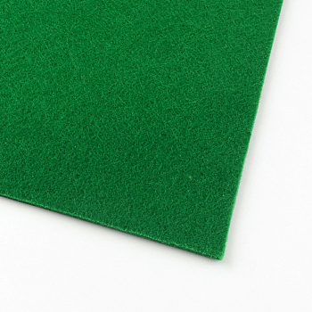 Non Woven Fabric Embroidery Needle Felt for DIY Crafts, Green, 30x30x0.2~0.3cm, 10pcs/bag