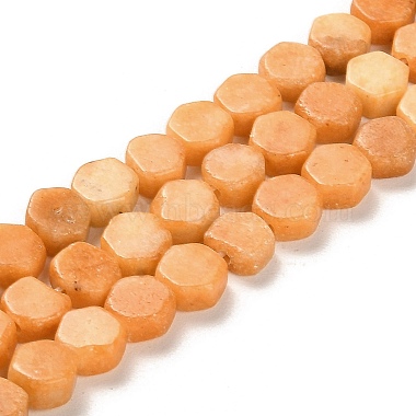 Orange Hexagon Dolomite Beads