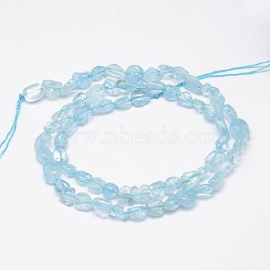 Natürliche Aquamarin Perlen Stränge(G-F521-39)-2