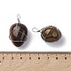 Natural Tiger Eye Copper Wire Wrapped Pendants(G-C110-06C-P)-3