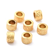 Rack Plating Alloy Beads, Cadmium Free & Lead Free, Long-Lasting Plated, Column, Matte Gold Color, 4.5x3.5mm, Hole: 3mm(PALLOY-Z013-18MG-RS)