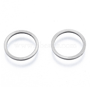 201 Stainless Steel Linking Rings, Round Ring, Stainless Steel Color, 12x1mm, Inner Diameter: 10mm(STAS-N090-T04-1)