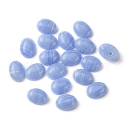 Synthetic Blue Lace Agate Cabochons, Oval, 8~8.5x6~6.5x2.5~3.5mm(G-A094-01B-40)