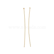 Brass Flat Head Pins, Cadmium Free & Lead Free, Real 18K Gold Plated, 50mm, Head: 1.8mm, Pin: 0.6mm, 22 Gauge(X-KK-WH0058-03D-G01)