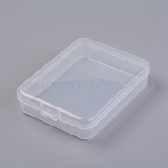 Plastic Bead Containers, Rectangle, Clear, 11.95x9.3x2.85cm, Inner Diameter: 11.05x8.9cm(CON-L013-04)