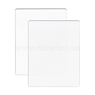 Transparent Acrylic Pressure Plate, Cutting Pads, Rectangle, Clear, 19.5x15x0.3cm, 19.5x15x0.5cm, 2pcs/set(OACR-BC0001-01)