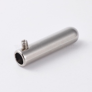 Alloy Drawstring Cord End Cap, with Iron Screw, Platinum, 25x6mm, Hole: 4mm(PALLOY-WH0067-03A)