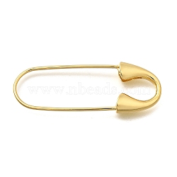 Brass Safety Pins, Cadmium Free & Lead Free, Long-Lasting Plated, Rack Plating, Real 18K Gold Plated, 45x16.5x5mm(KK-S508-37G)