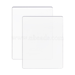 Transparent Acrylic Pressure Plate, Cutting Pads, Rectangle, Clear, 19.5x15x0.3cm, 19.5x15x0.5cm, 2pcs/set(OACR-BC0001-01)