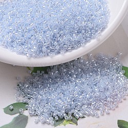 MIYUKI Delica Beads, Cylinder, Japanese Seed Beads, 11/0, (DB0257) Sky Blue Ceylon, 1.3x1.6mm, Hole: 0.8mm, about 2000pcs/10g(X-SEED-J020-DB0257)