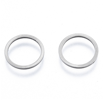201 Stainless Steel Linking Rings, Round Ring, Stainless Steel Color, 12x1mm, Inner Diameter: 10mm